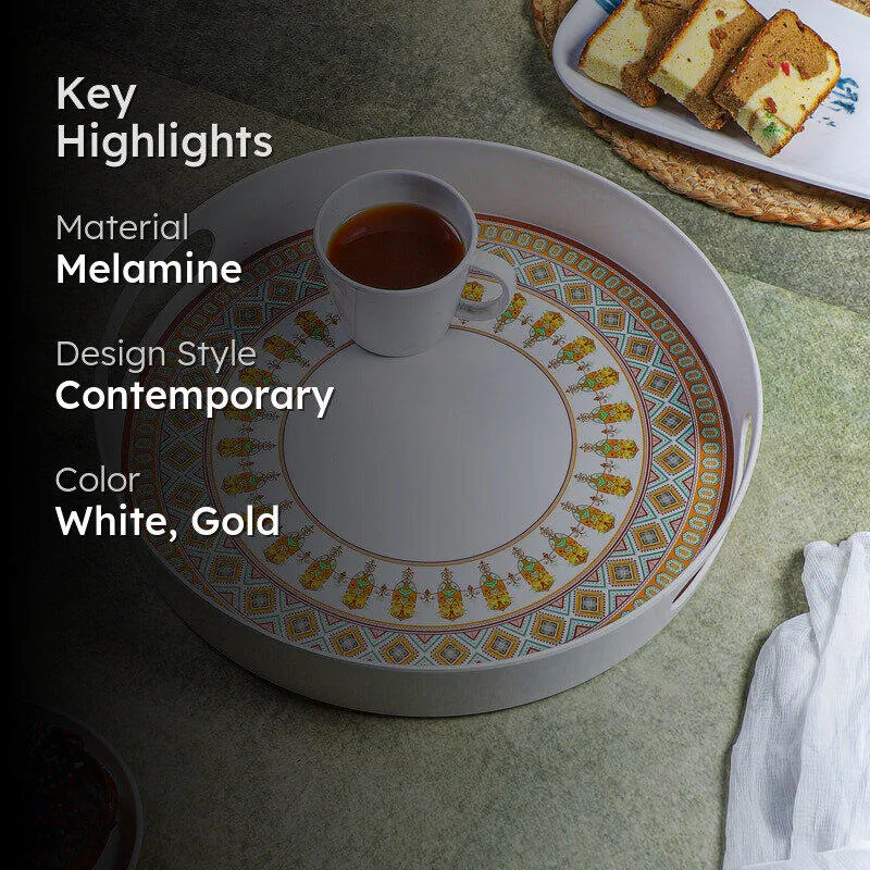 Autumn Mandala Melamine Serving Tray media 2