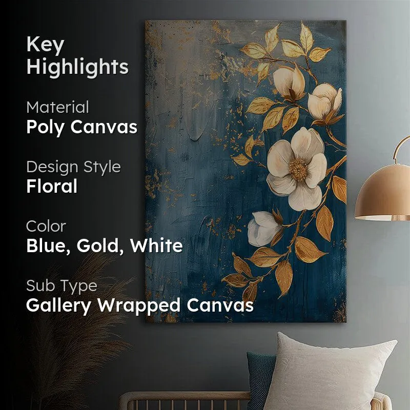 Starlit Petals Poly Canvas Wall Painting media 2