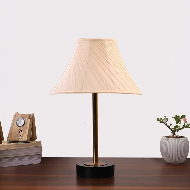 Twistra Rodin Wooden Table Lamp - Ivory,Gold,Black media 4