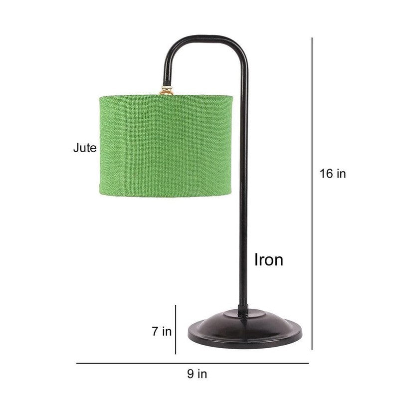 Flynn Arch Fabric Table Lamp - Green,Black media 7