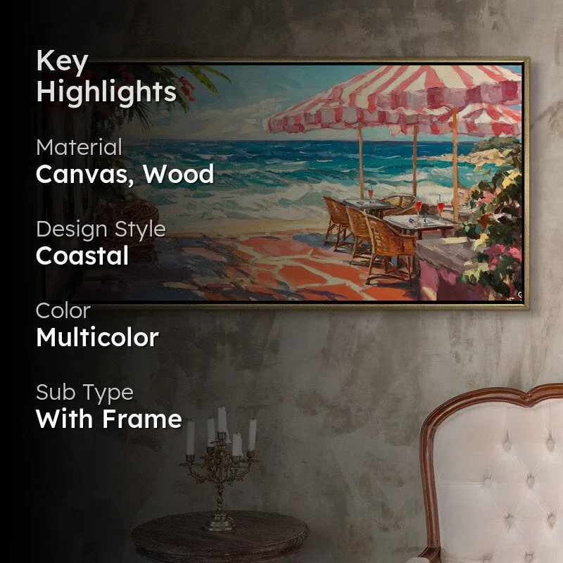 Coastal Reverie Canvas Wall Painting With Frame media 2