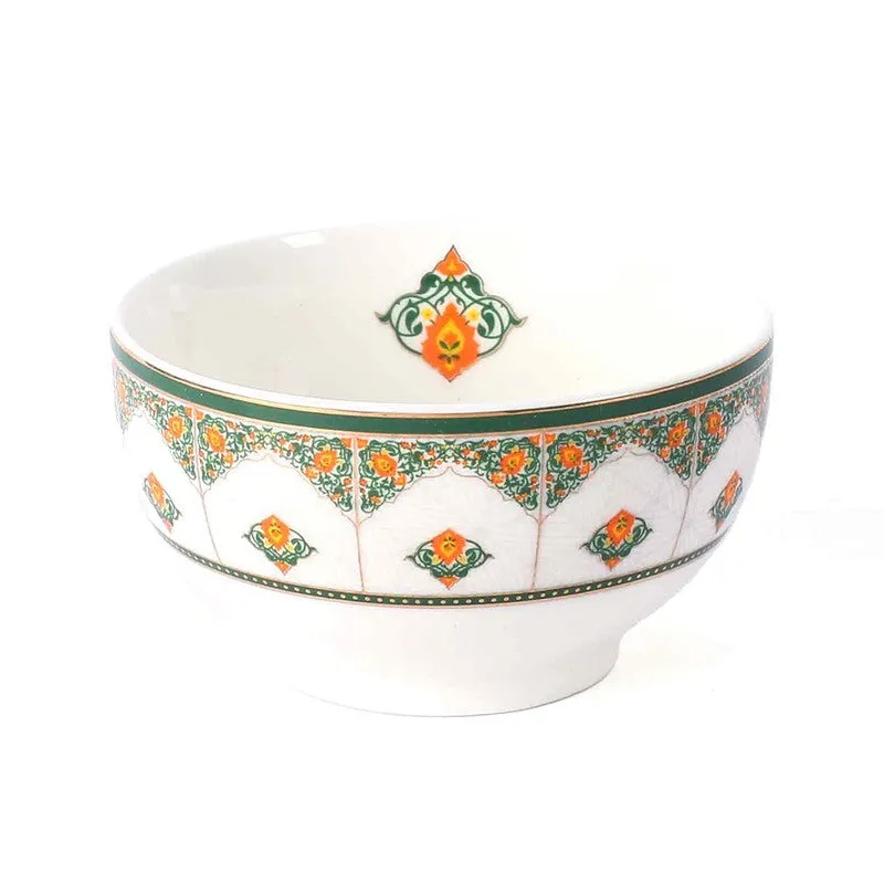 Heritage Line 24k Gold Brushed Dinner Set (Orange,White)- 27 Piece Set media 8