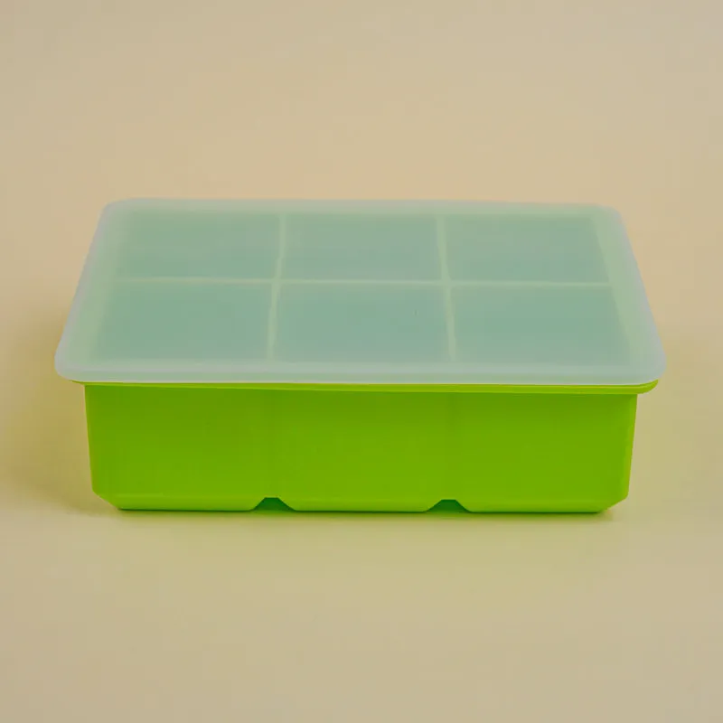 Geometric Silicone 6-Cube Ice Mould - Green media 4