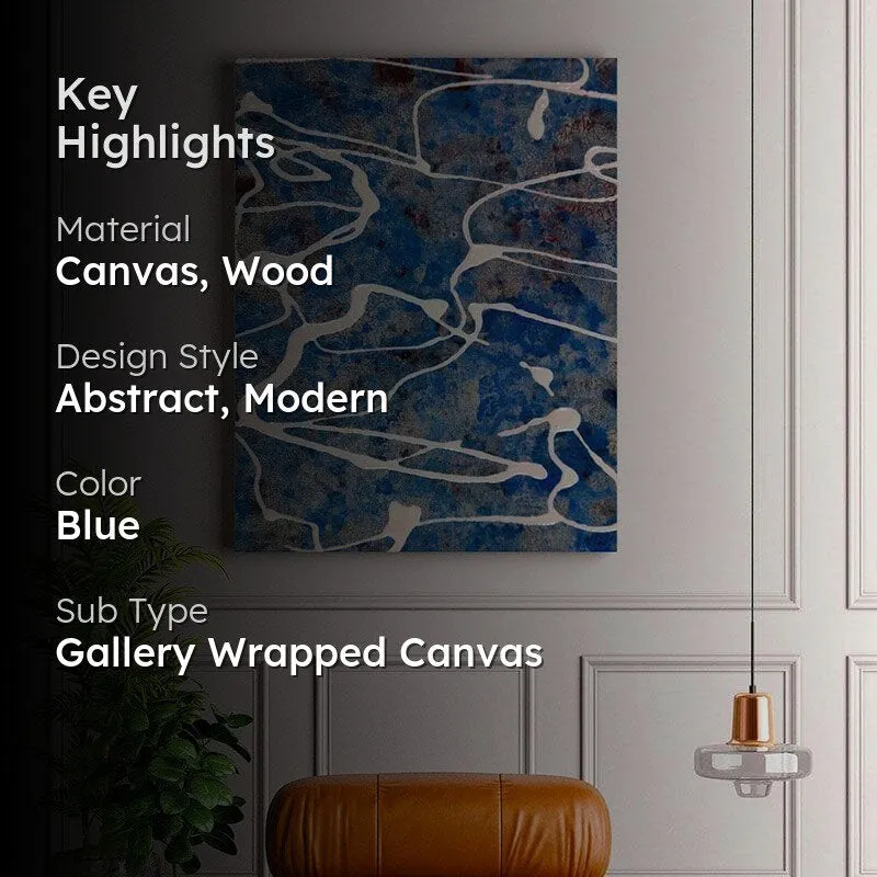 Line Flow Abstract Canvas Wall Painting - Gallery Wrap media 2