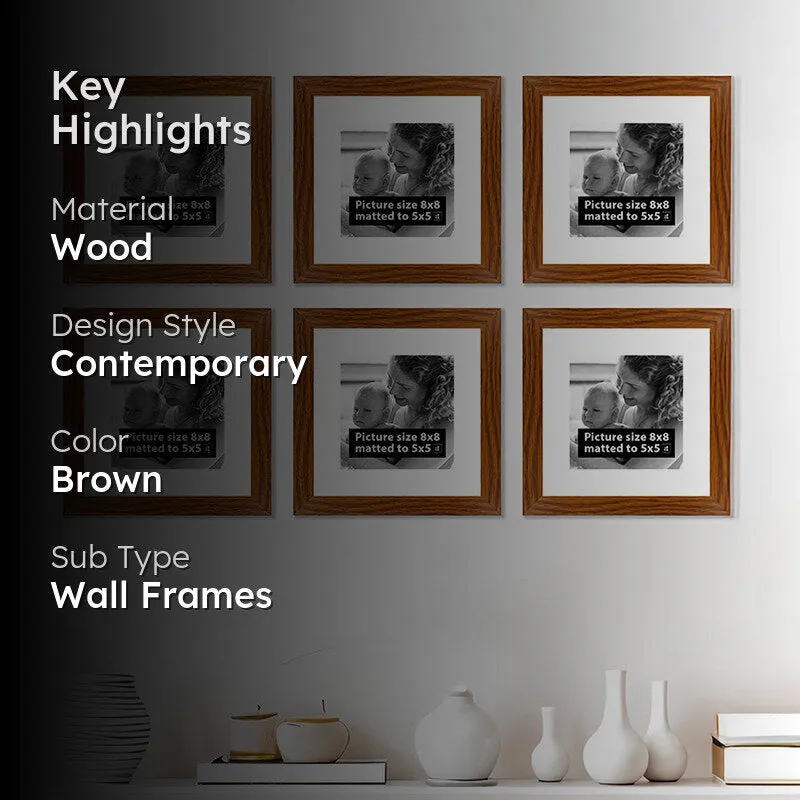 Willow Waves Photo Frame (Brown) - Set Of Six media 2