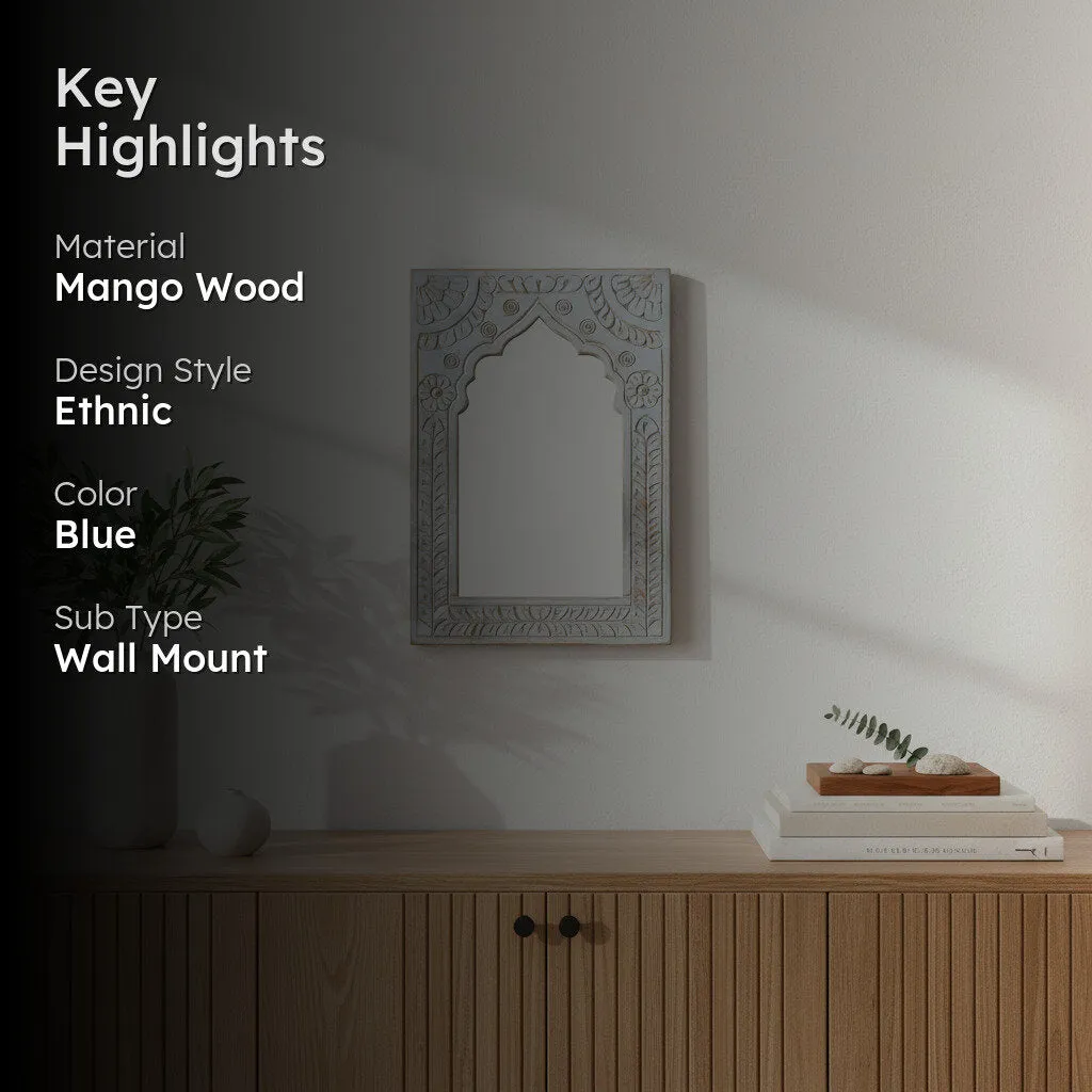 Tazva Decorative Mango Wood Wall Mirror media 2