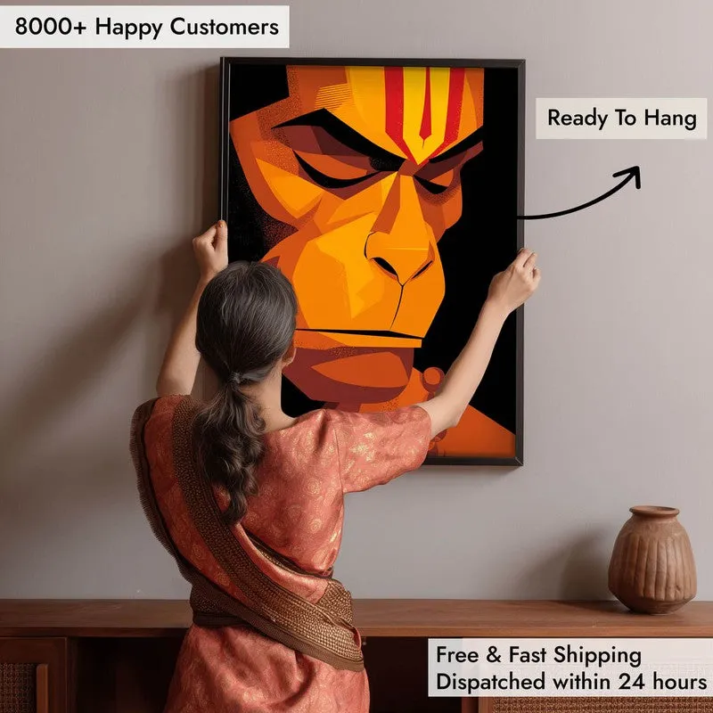 Powerful Bajrangbali II Archival Paper Wall Art media 5