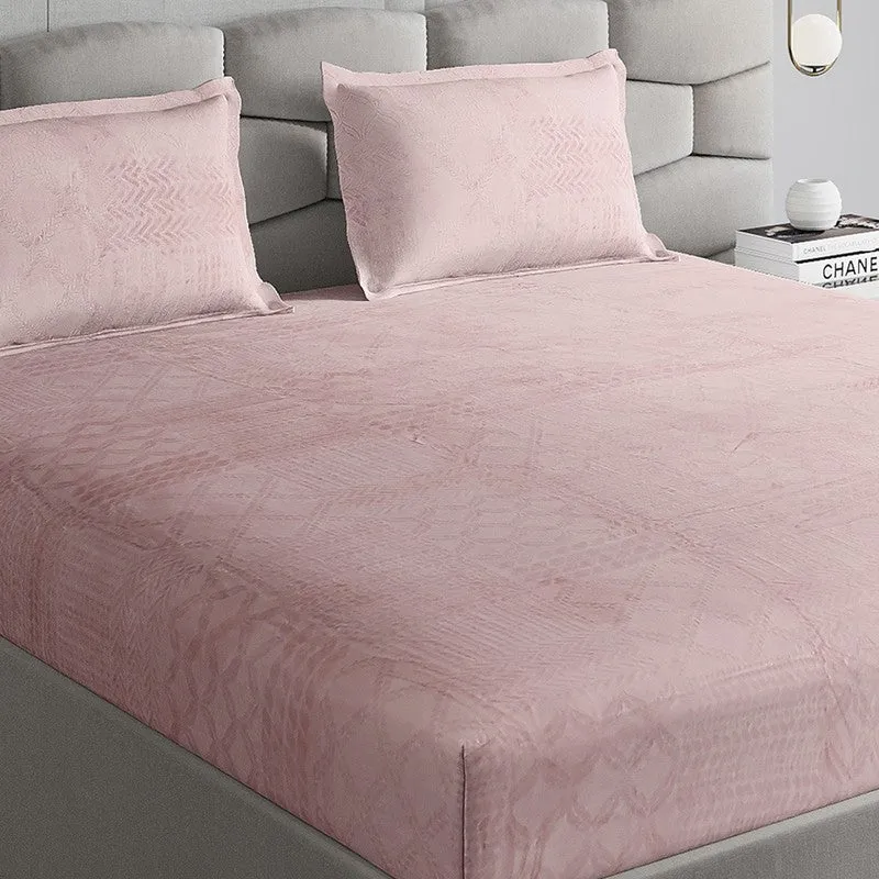 Monte Carlo Color Drift Bedsheet (Light Pink) - 280 GSM media 3