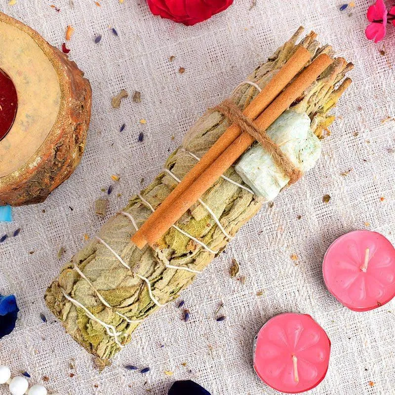 Mexican Incense Sage With Amazonite Smudge Wand media 3