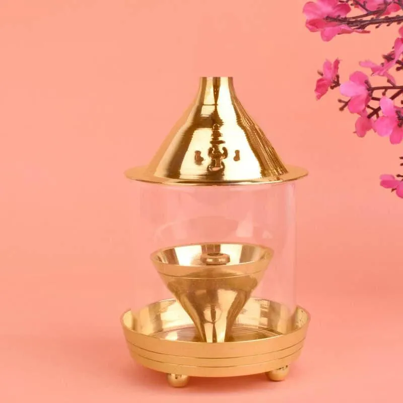 Kanchan Brass Akhand Diya - Large media 3