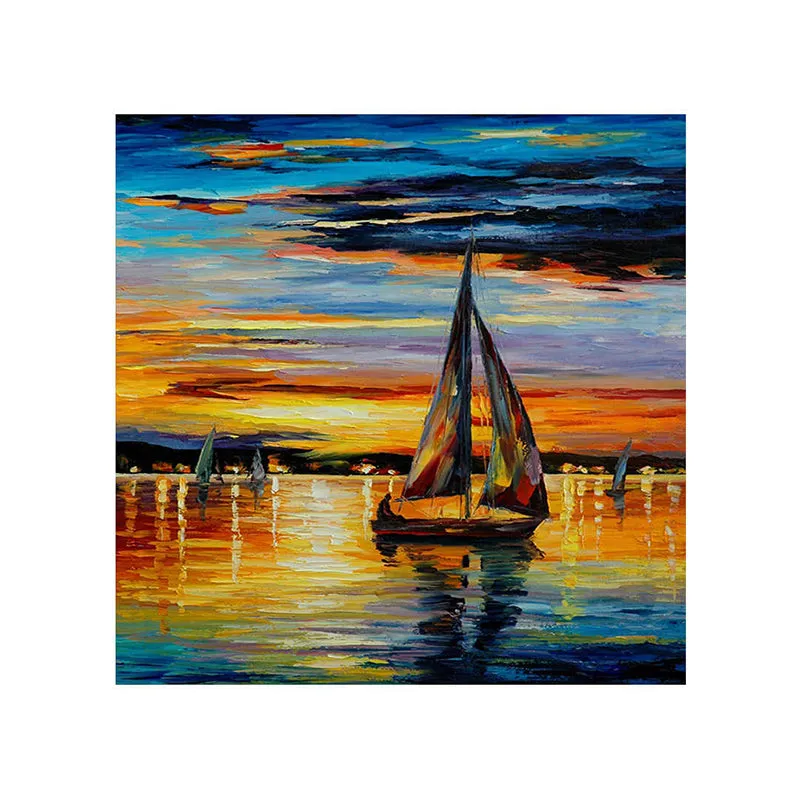 Twilight Boat Trip Wall Painting media 5