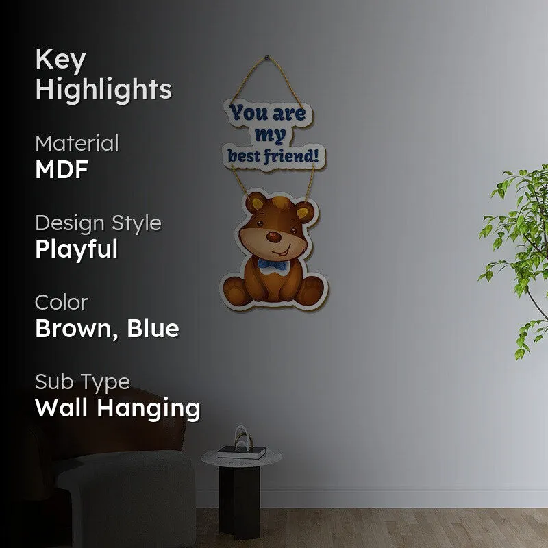Best Friend Bear MDF Wall Hanging MDF Wall Accent media 2