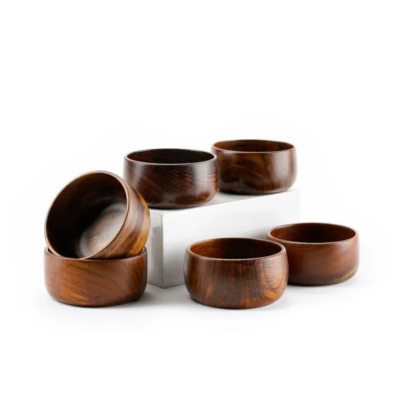 Vanya Wooden Snack Bowl - 330 ml each media 3