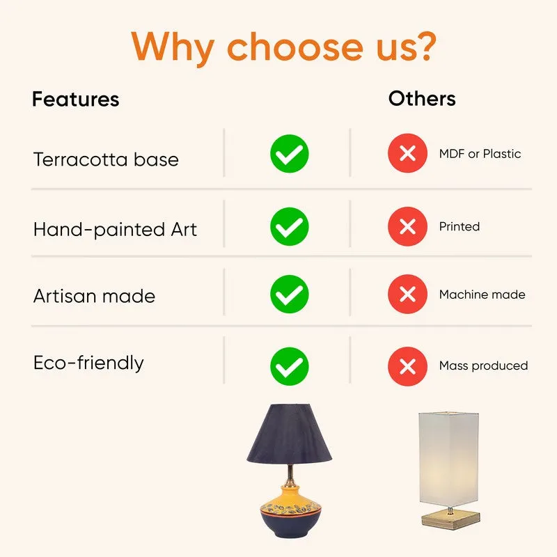 Jericha Terracotta Table Lamp - Multicolor media 6