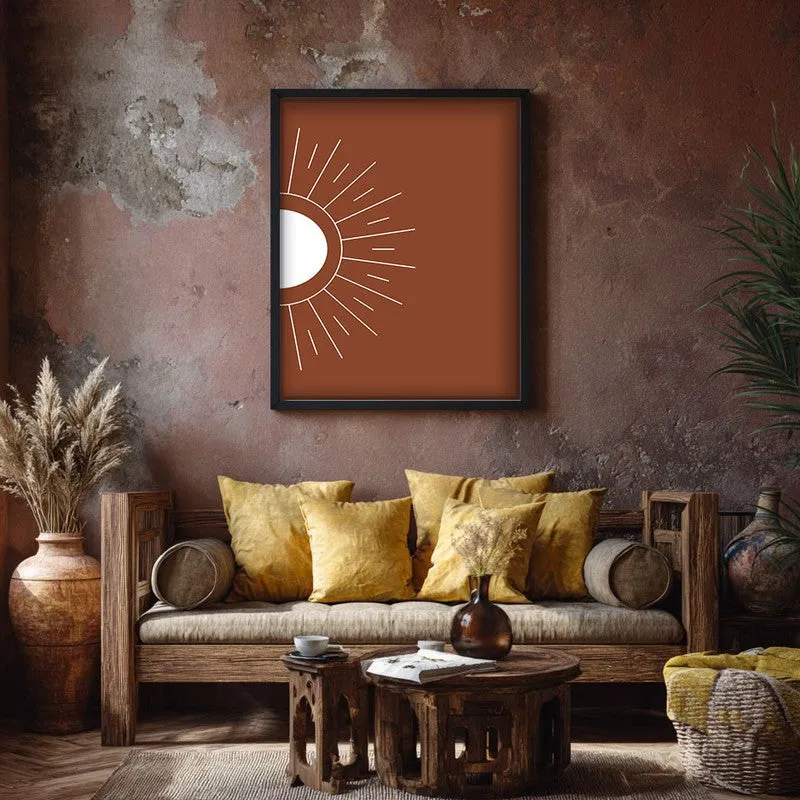 Primal Glow Canvas Wall Painting With Black Frame media 7