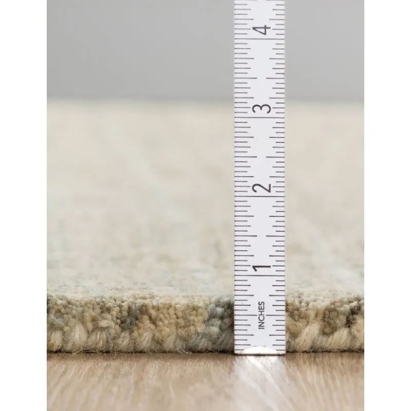 Leyla Hand Woven Wool Rug - Olive media 8