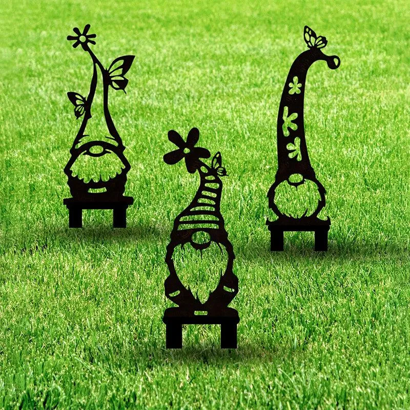 Whimsy Gnomes Garden Stake - Set Of Three media 1
