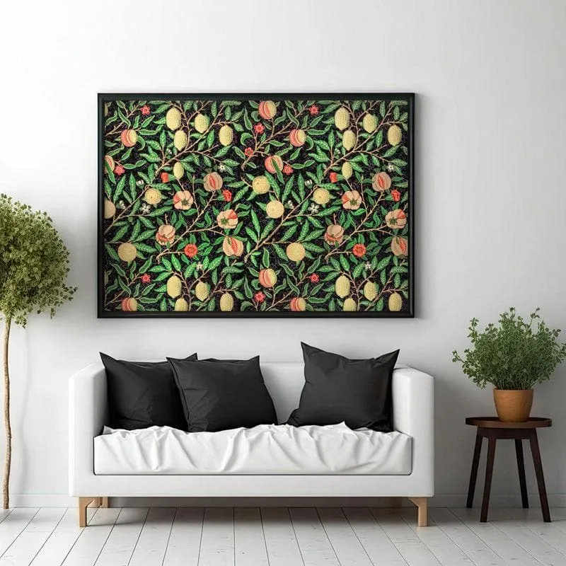 Floral Mural By William Morris - Black Frame media 3