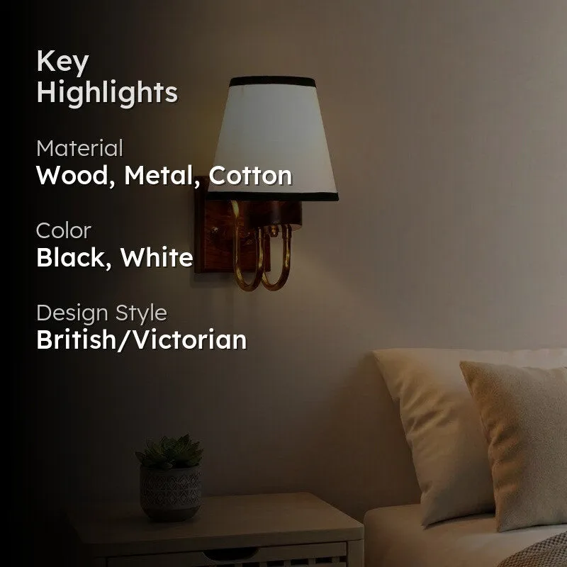 Gilded Arch Decorative Cotton Wall Lamp - White media 2
