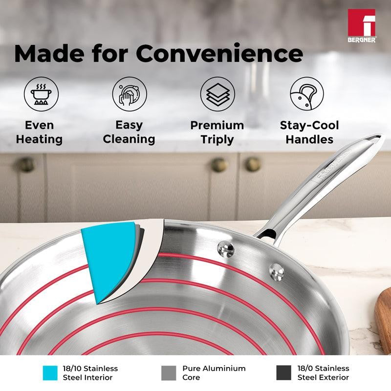 Bergner Induction Safe Frying Pan - 10 Inches media 6