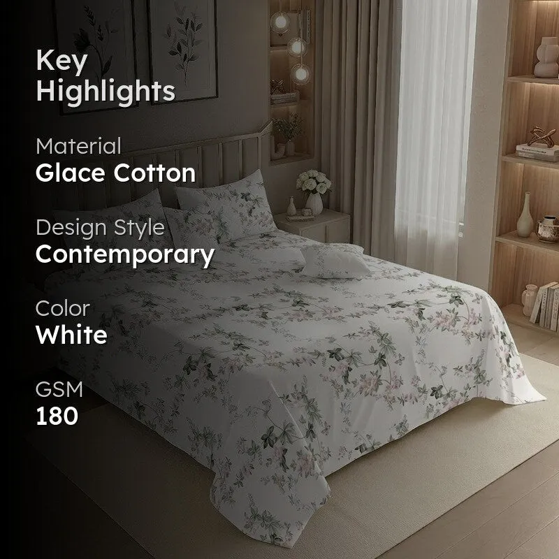 Moon Flowers GlaceCotton Kids Bedding Set (180 GSM) - Five Piece Set media 2