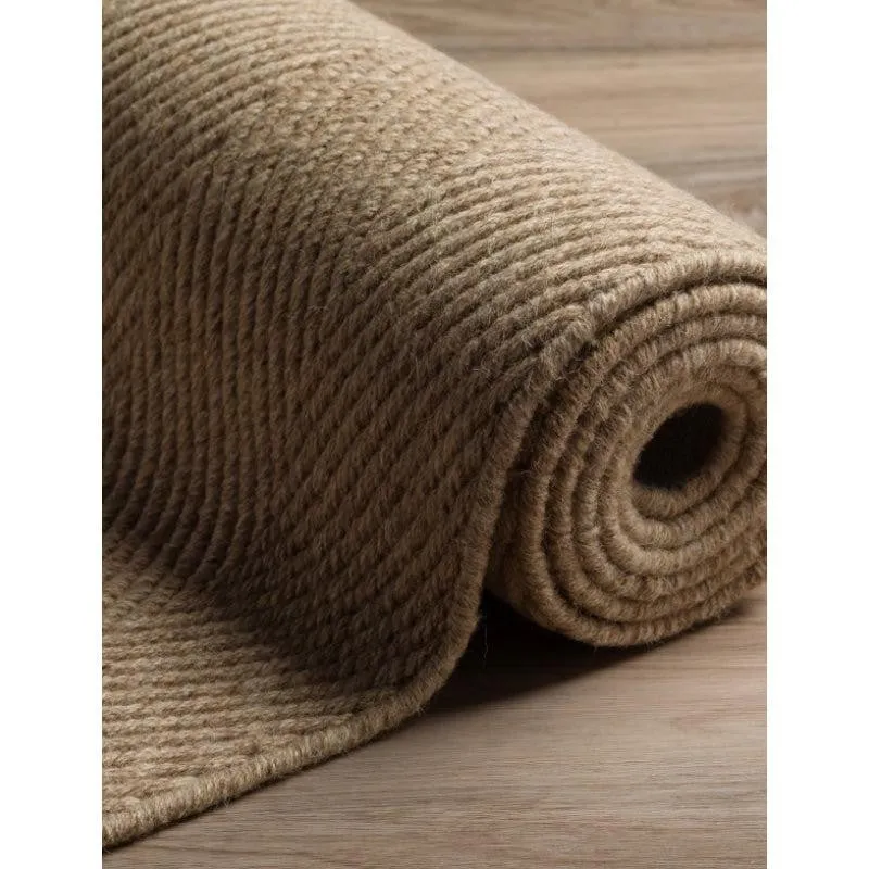 Handloom Hand Loomed Haven Wool Rug - Beige & Cream media 5