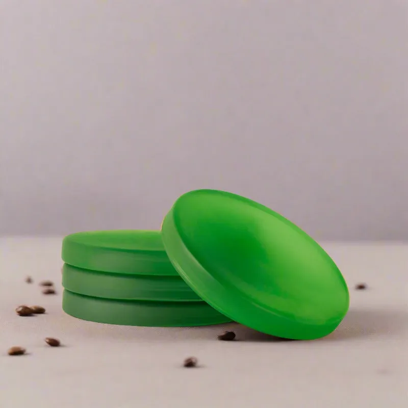 Glossy Drop Glass Coaster (Green) - Set Of Four media 1