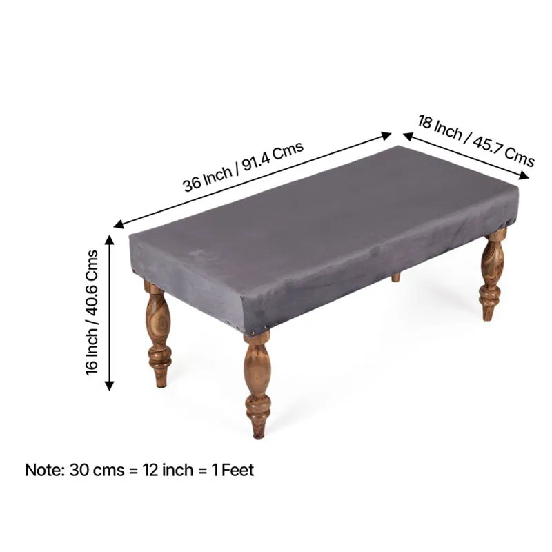 Dunex Sheesham Wooden Bench with Stools (Grey) - Three Piece Set media 11