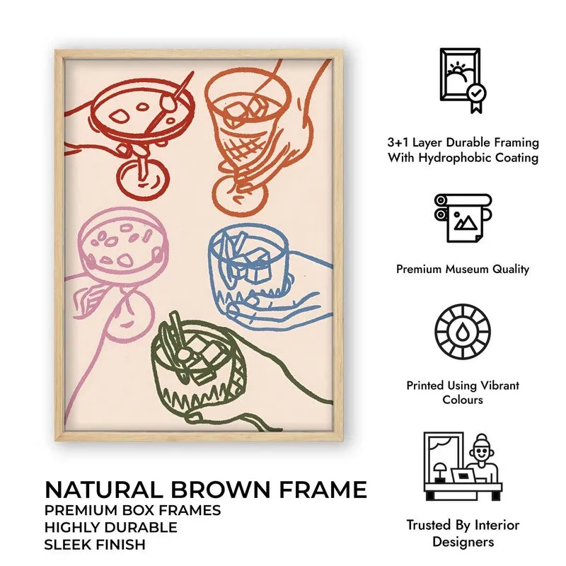 AbstractCheers Archival Canvas Wall Art - Brown media 11
