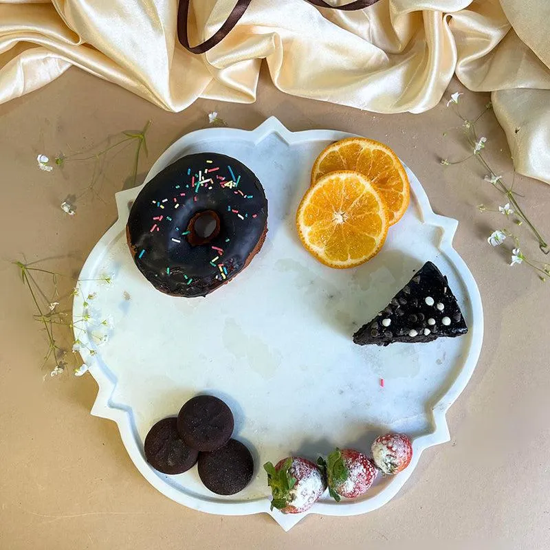 Marbre Floral Marble Platter media 1
