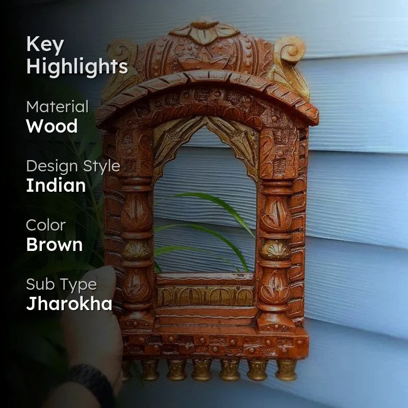 Ijala Jharokha Wooden Wall Accent media 2