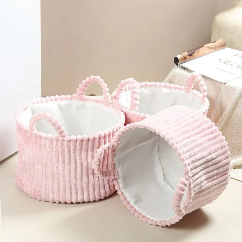 LineNest Fabric Storage Basket (Pink) - Set of Three media 3