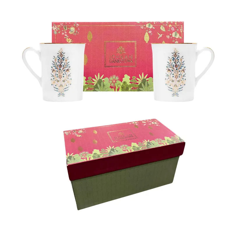 Gilded Shahi 24k Gold Brushed Porcelain Coffee Mug (300 mL Each) - Set of Two media 7