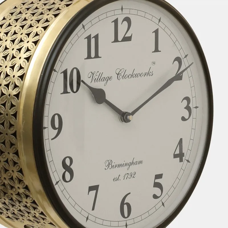 Platform Precision Double - Sided Vintage Wall Clock - Gold media 8