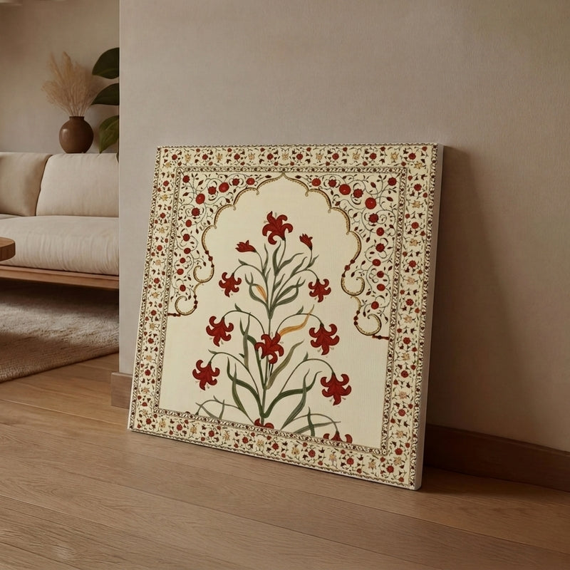 Folk Flora Canvas Wall Art