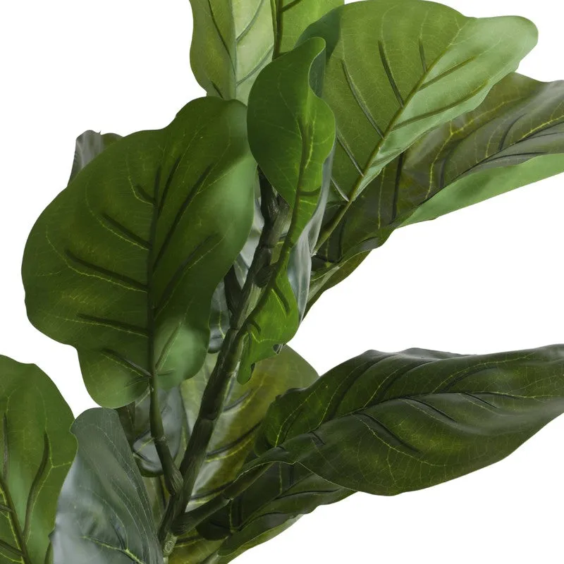 Tall Artificial Fiddle Leaf Fig Plant With Black Plastic Pot 5 ft media 7