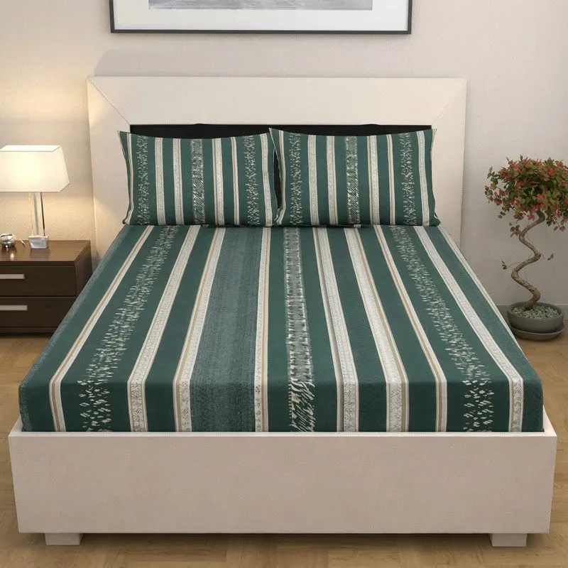 Flomo Stripes Cotton Bedsheet - 300 TC media 3