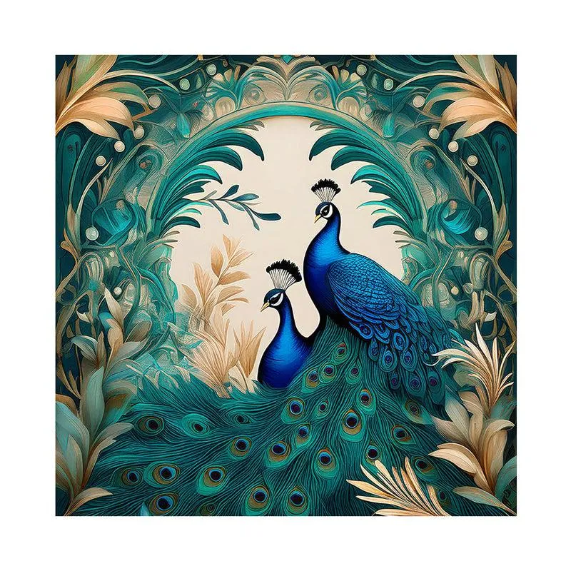 Foliage-Clad Peacock Wall Painting media 5