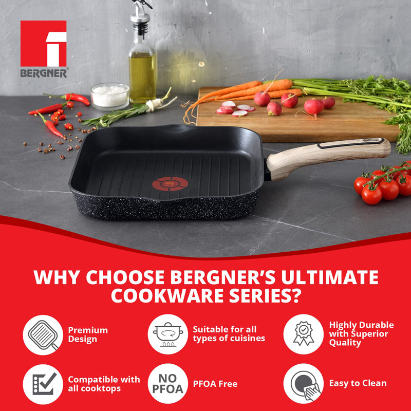 Bergner Ultimate ILag Marble Non-Stick Grillpan (Grey) - 28 CM media 7