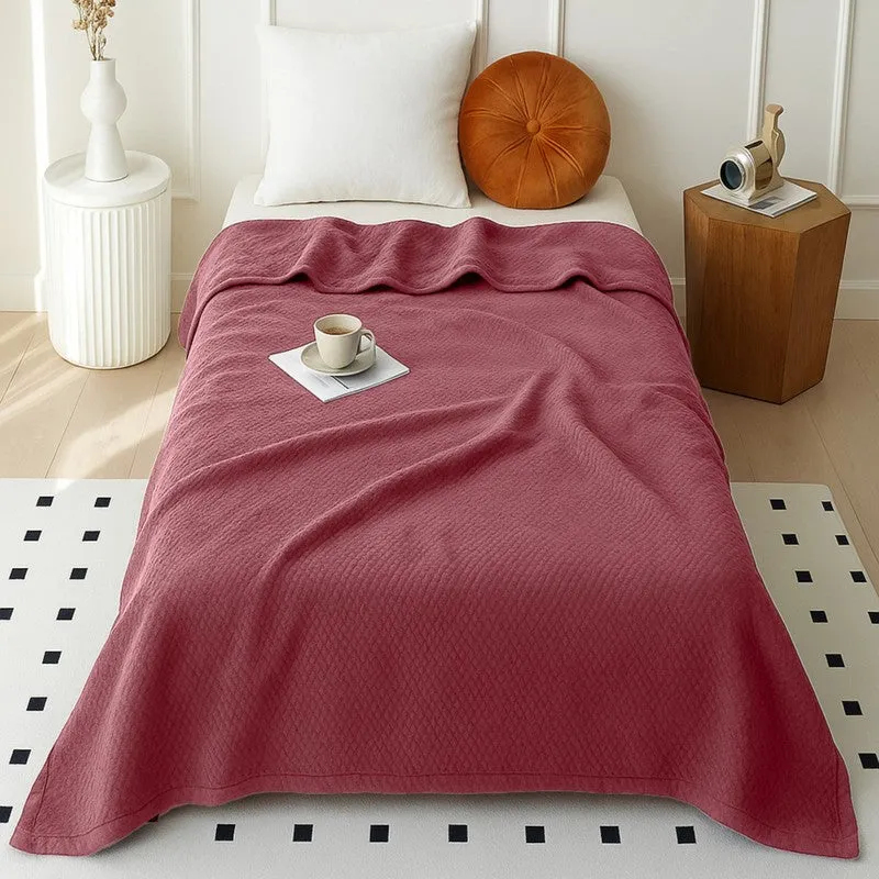 Solida Wool Blankets (Maroon) - 300 GSM media 1