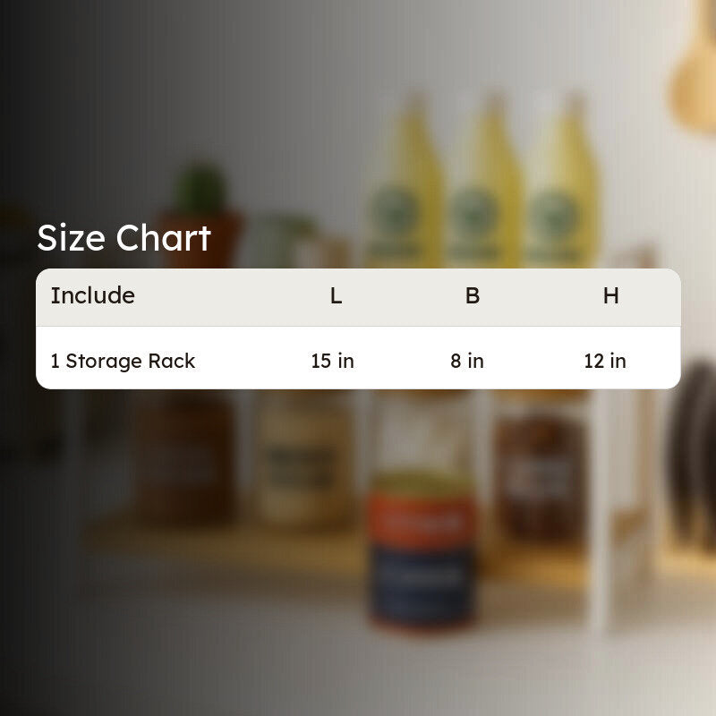 Tierora 2-tier Kitchen Storage Rack - White media 7