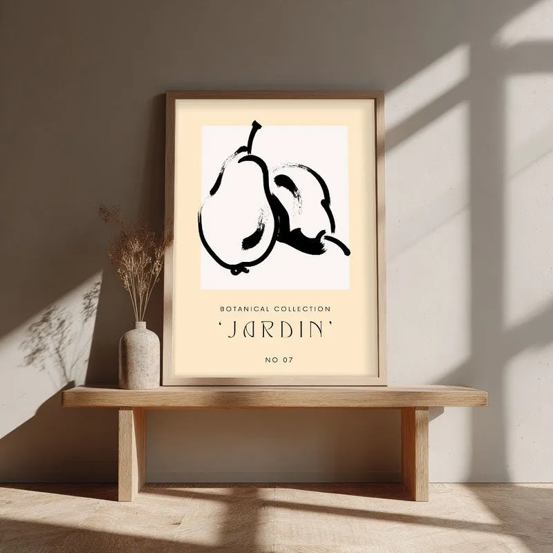 Pear Study Canvas Wall Painting With Brown Frame media 4