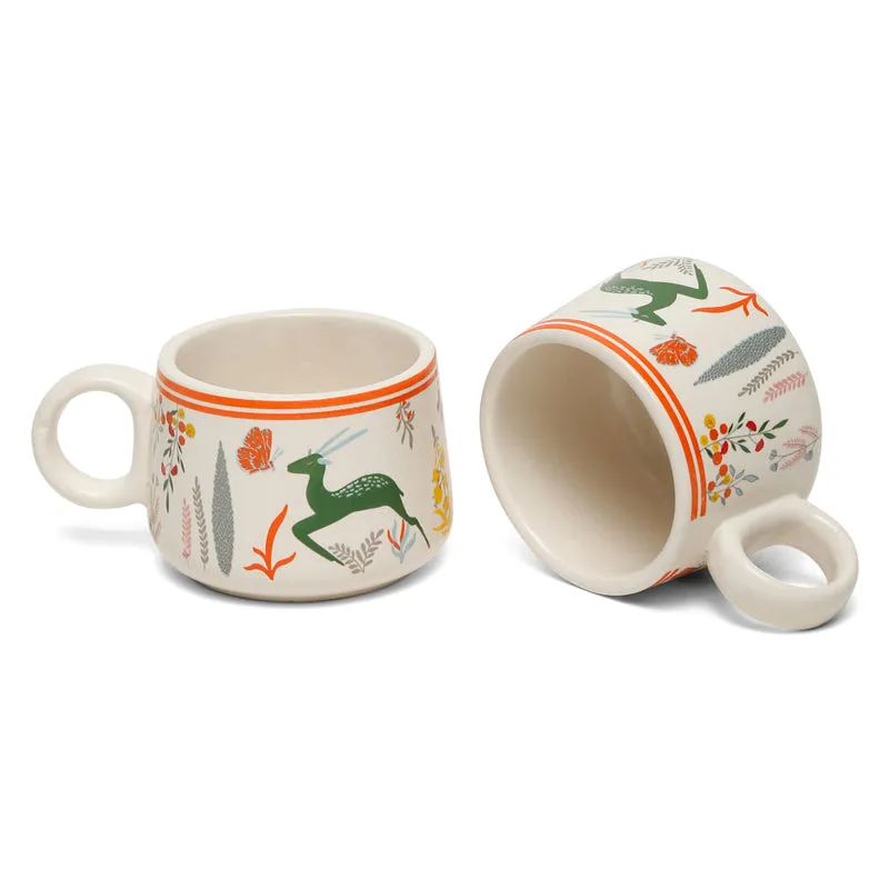 Warli Ceramic,Stoneware Tea Cup (120 mL Each) - Set Of Six media 4
