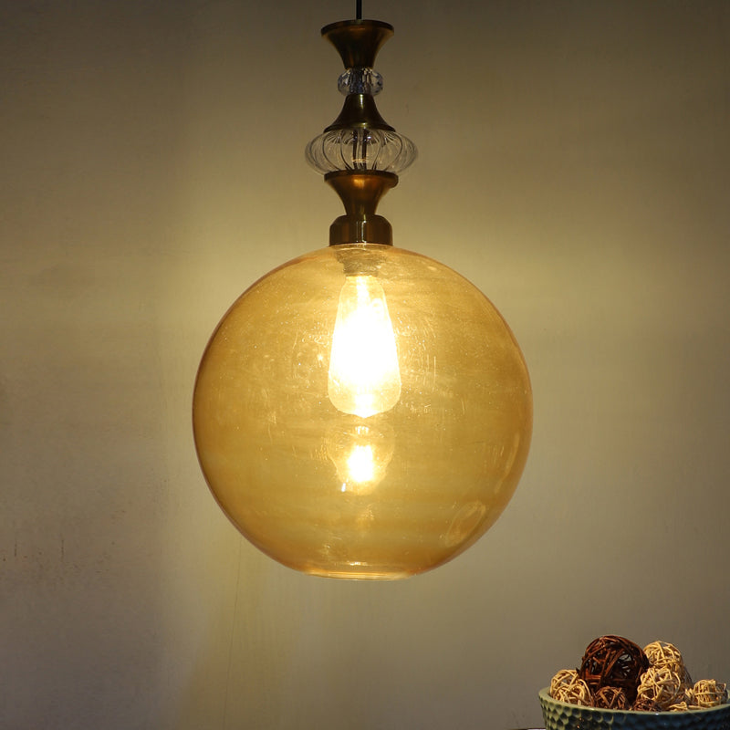 Orba Glass & Iron Ceiling Lamp
