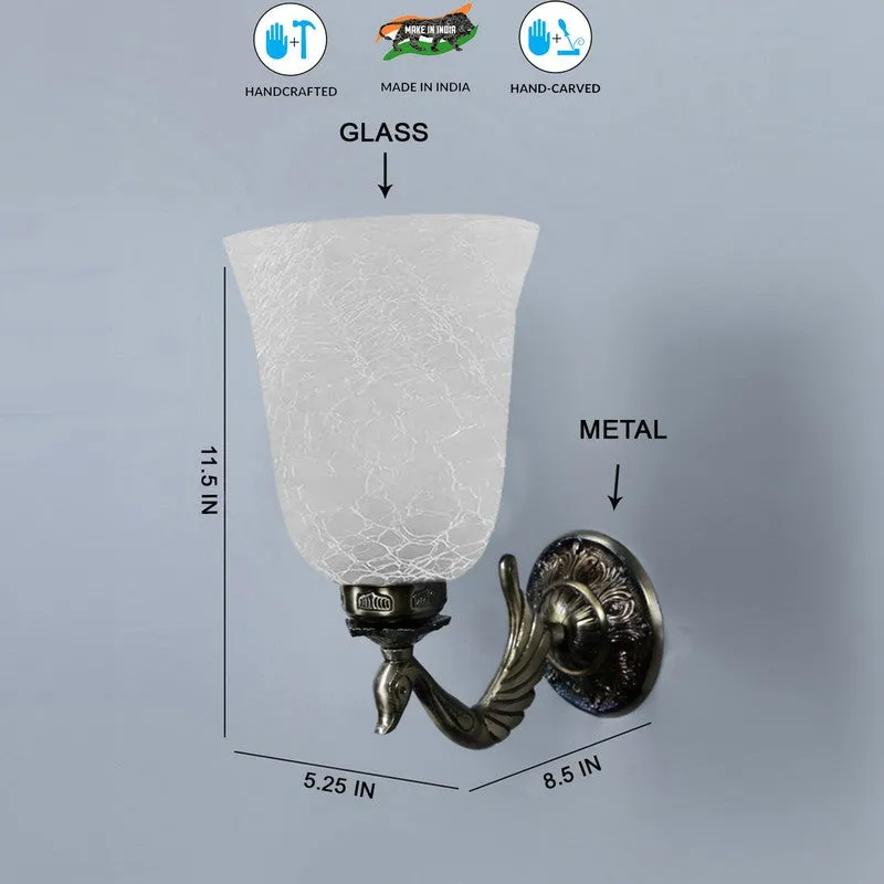 Crystal Bloom Medallion Curved Glass Wall Lamp media 9