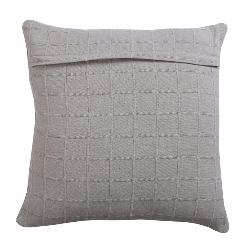 Sicily Light Solid Cotton Cushion Cover (Grey) - Set Of Two media 4