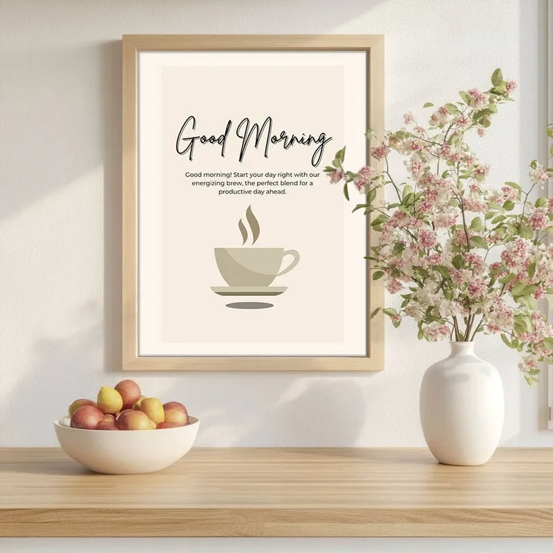 MorningBrew Archival Canvas Wall Art - Brown media 1