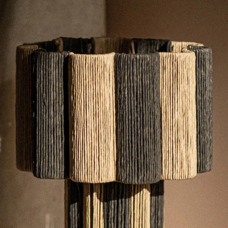 Orange Tree Kenji Mild Steel Table Lamp - Grey,Beige media 5