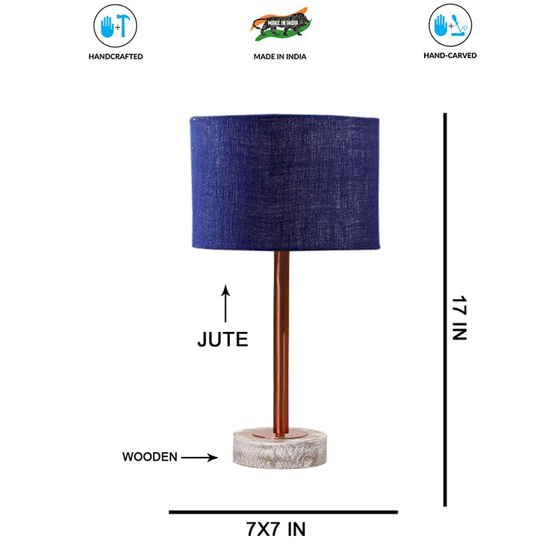 Sienna I Rodin Wooden Table Lamp - Blue,Copper,White media 7