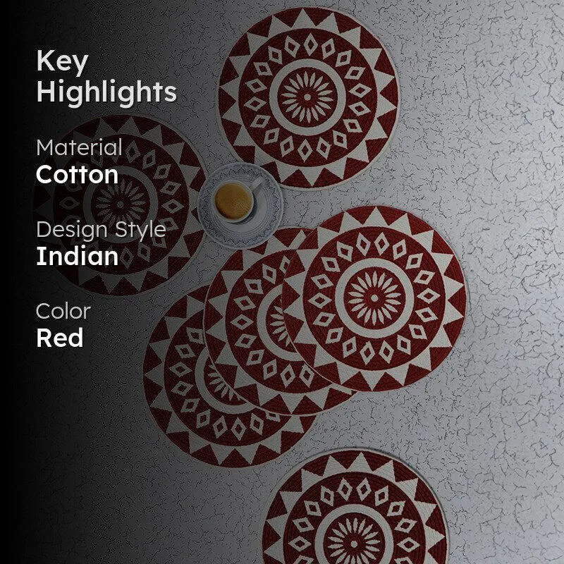 Aniksha Round Placemat - Set Of Six media 2
